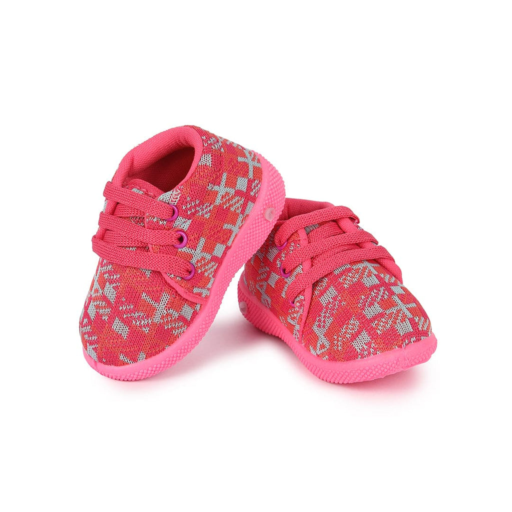 Unisex Textured Mesh Lace Shoes Footwear Pink 3-6 M 