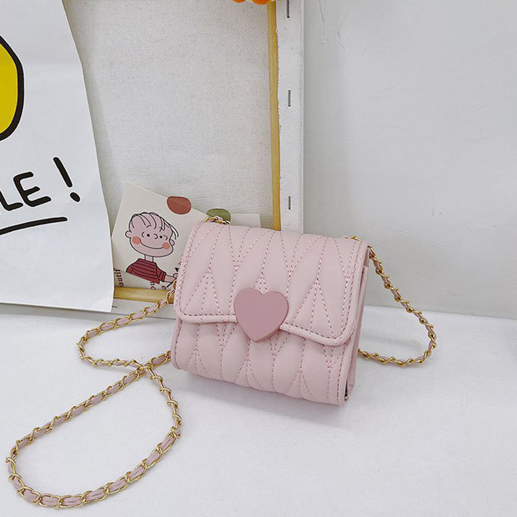 Girls Pink Solid Sling Bag Accessories Pink Onesize 