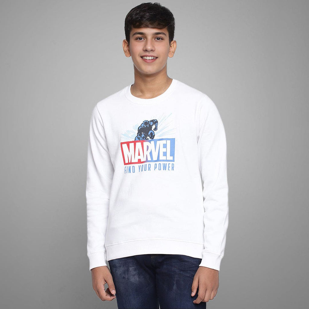 Boys Marvel Print Long Sleeves Sweatshirt