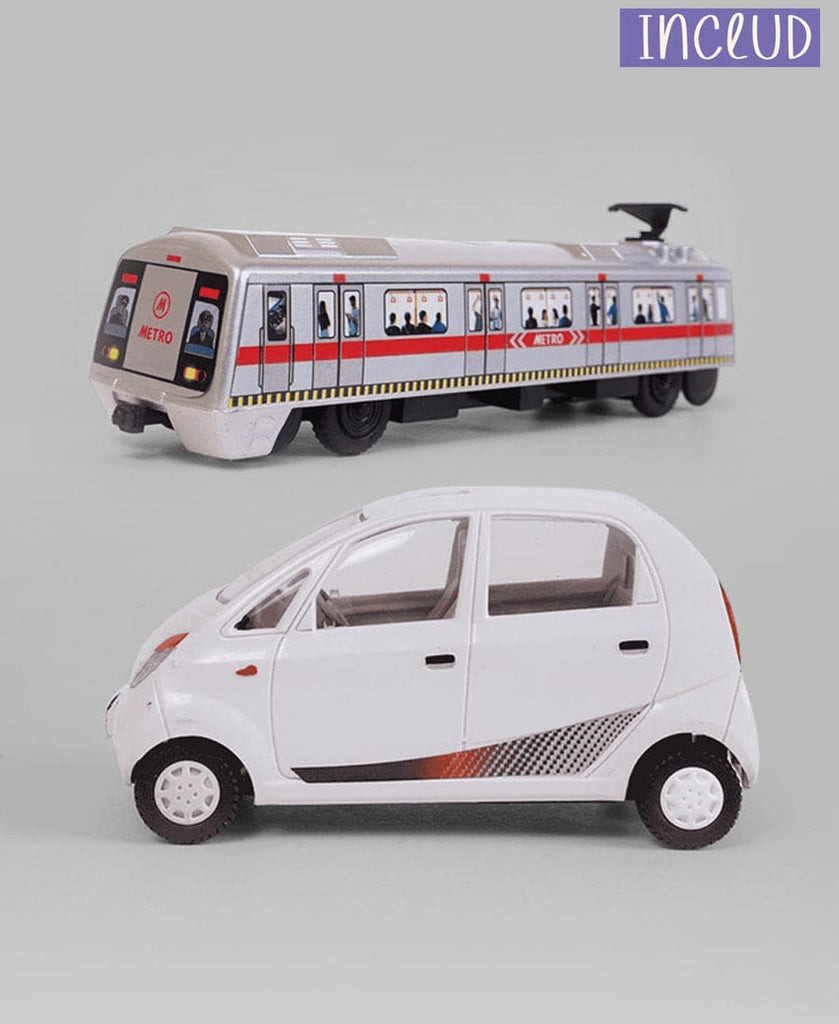 Metro Train & Nano Car (Pack Of 2 Games) Toys & Games   