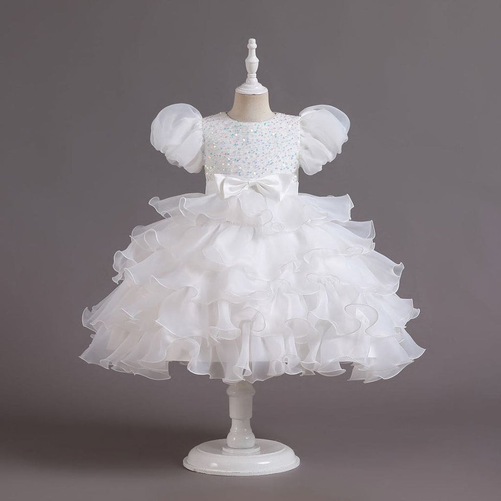 Girls Embellished Frilly Party Dress