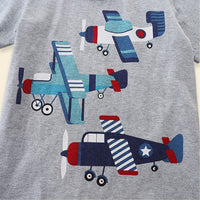 Boys Air Craft Print T-shirt Tshirts   