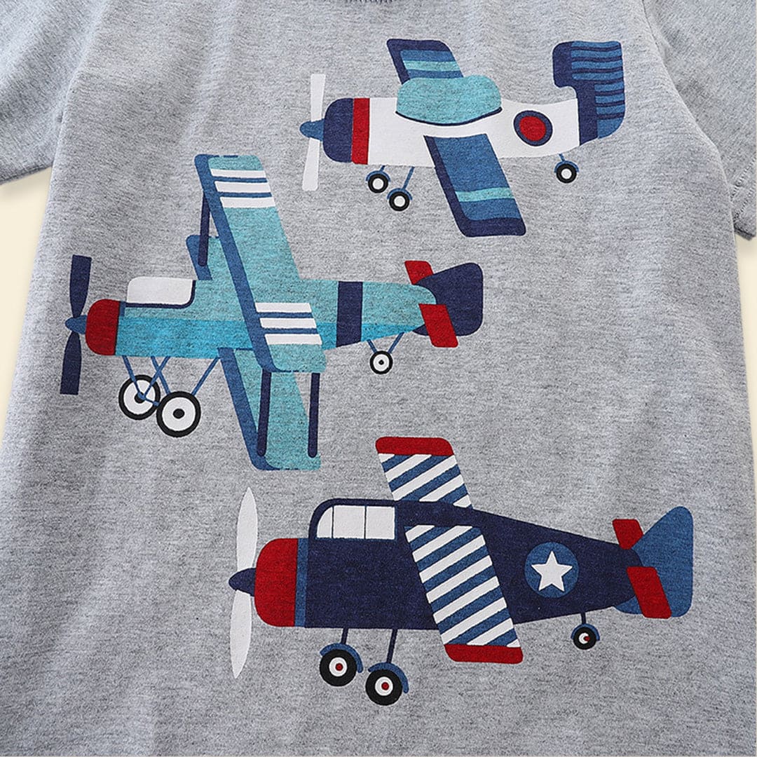 Boys Air Craft Print T-shirt Tshirts   