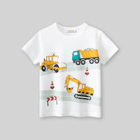 Boys Truck Print Short Sleeves T-shirt Tshirts   