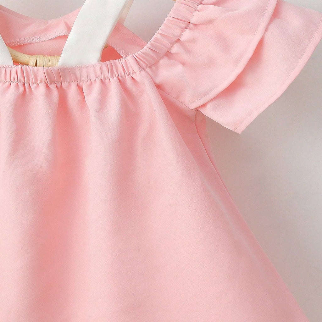 Girls Peter Pan Collar Cold Shoulder Top Tops   