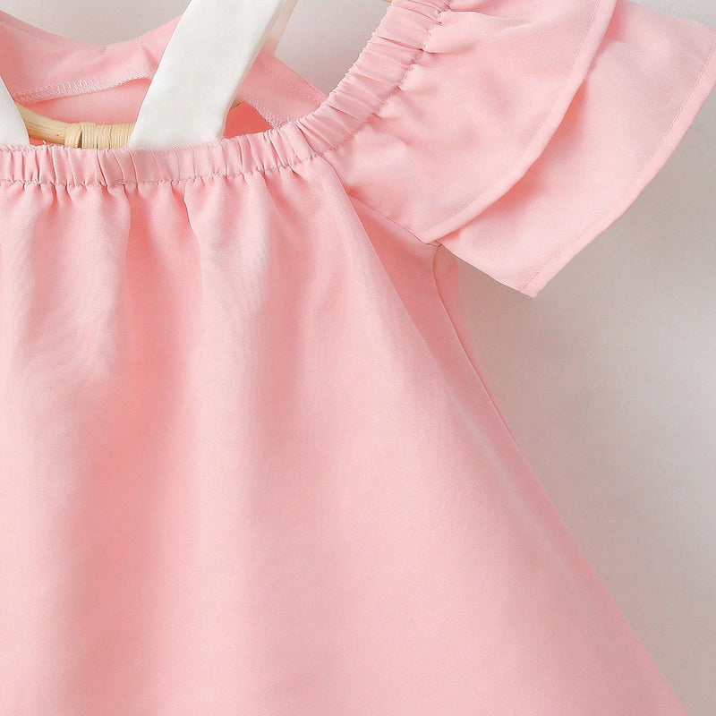 Girls Peter Pan Collar Cold Shoulder Top Tops   