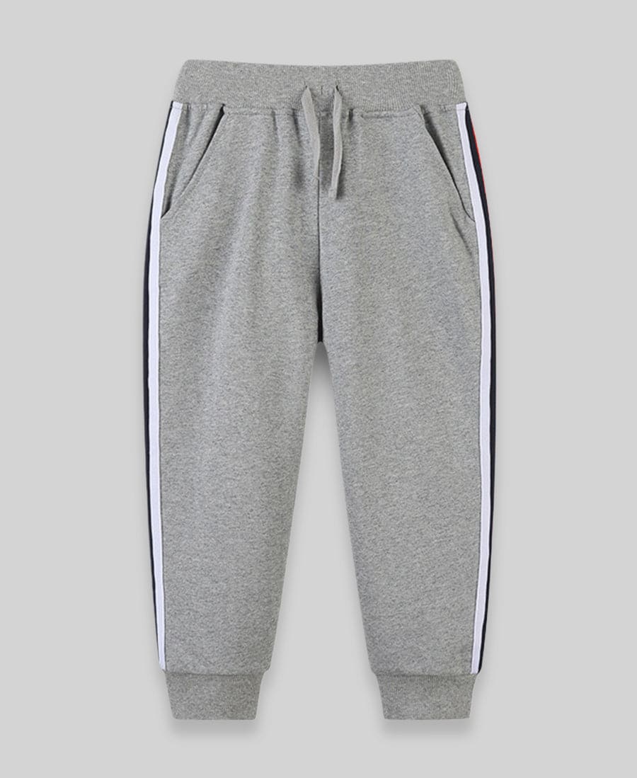 Boys Knitted Jogger with Side Stripes Trackpants & Joggers   
