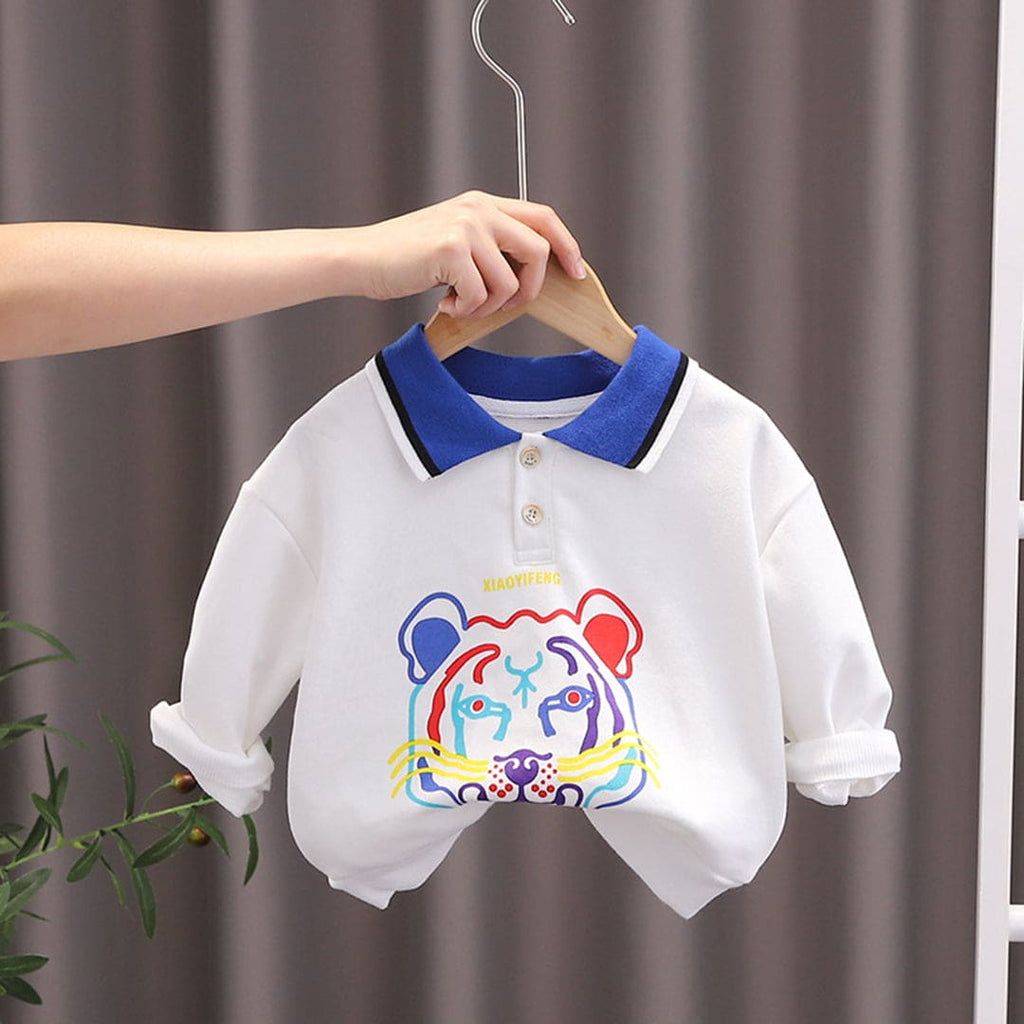 Boys Patch Applique Full Sleeves T-shirt