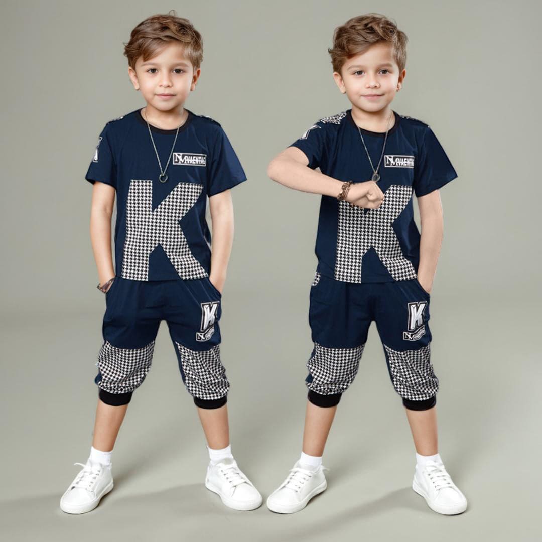 Boys Printed T-shirt with Bermudas Set Sets   