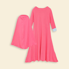 Girls Long Sleeve Dress With Head Scarf Casual Dresses   