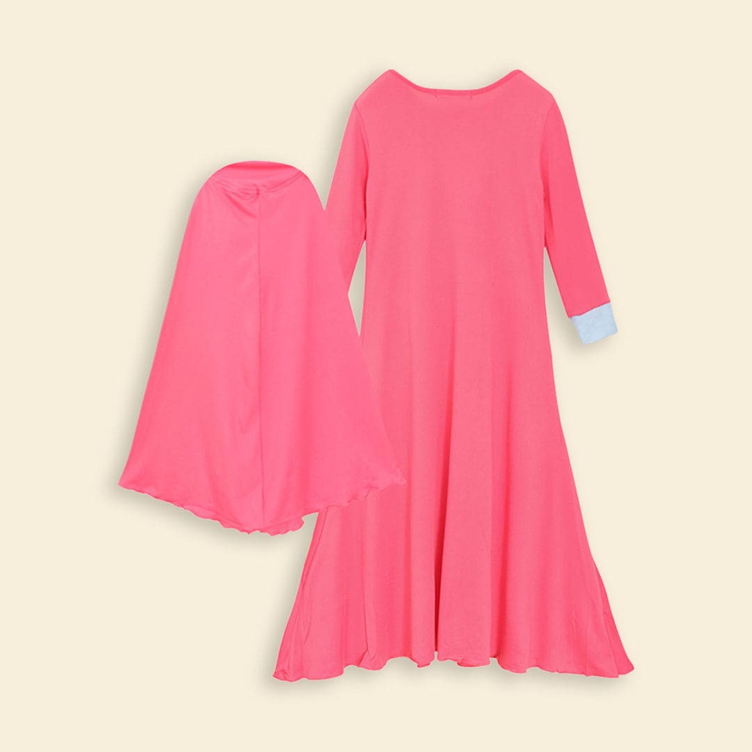 Girls Long Sleeve Dress With Head Scarf Casual Dresses   