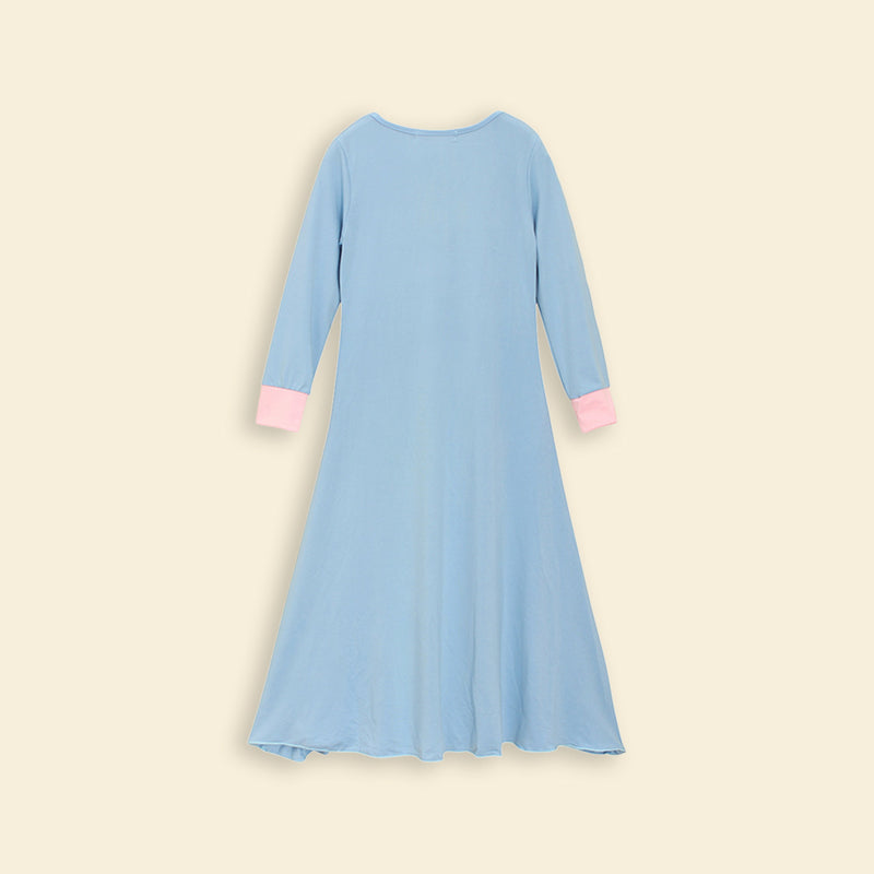 Girls Long Sleeve Dress With Head Scarf Casual Dresses   