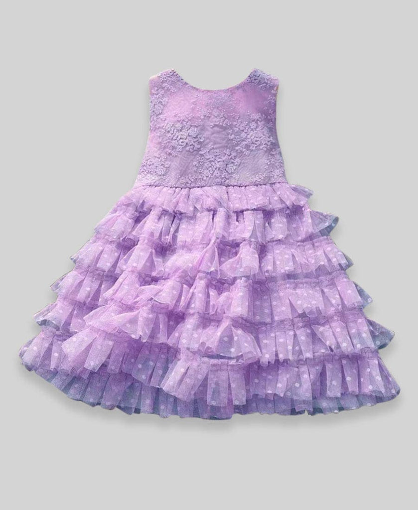 Girls Purple Multi Layer Dress Casual Dresses Style 3 2-3 Y 