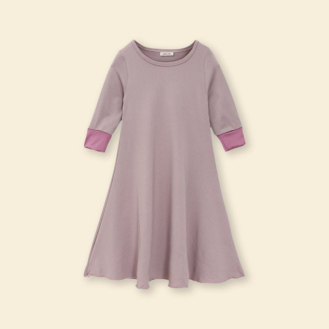 Girls Long Sleeve Dress With Head Scarf Casual Dresses   