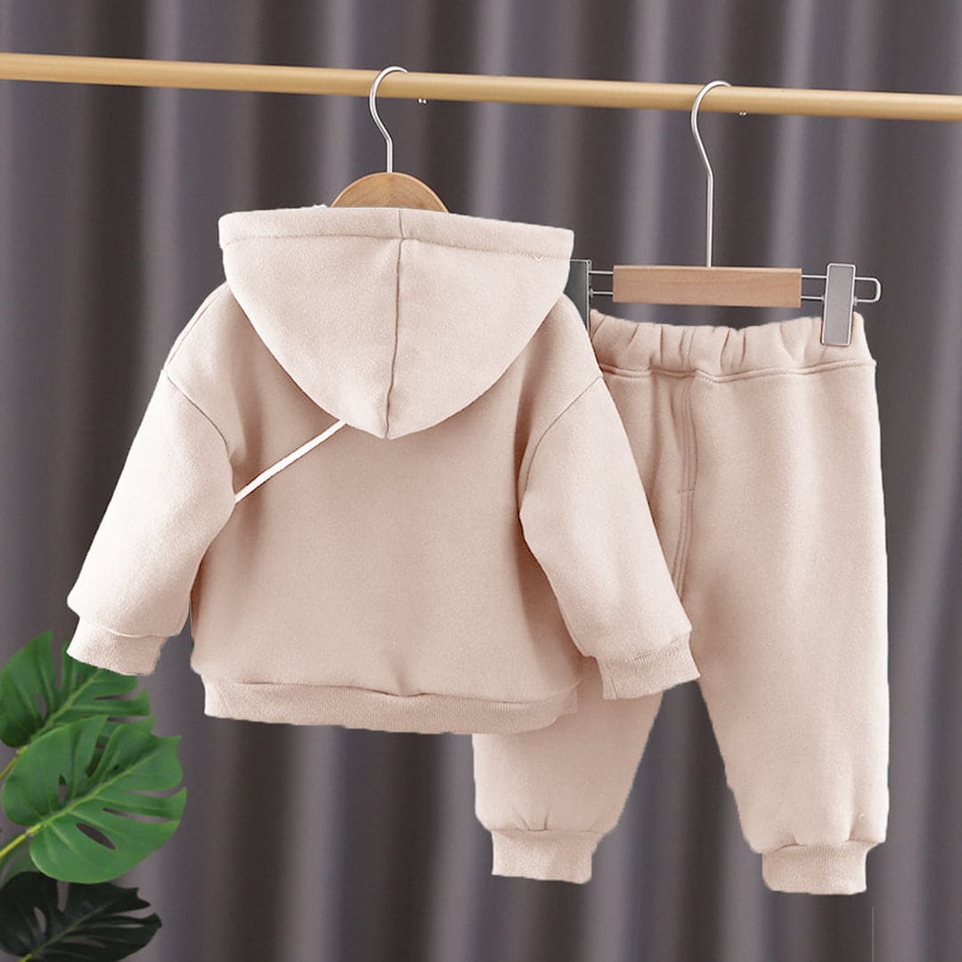 Boys Hooded Sweatshirt with Joggers Set with Sling Winterwear Sets   
