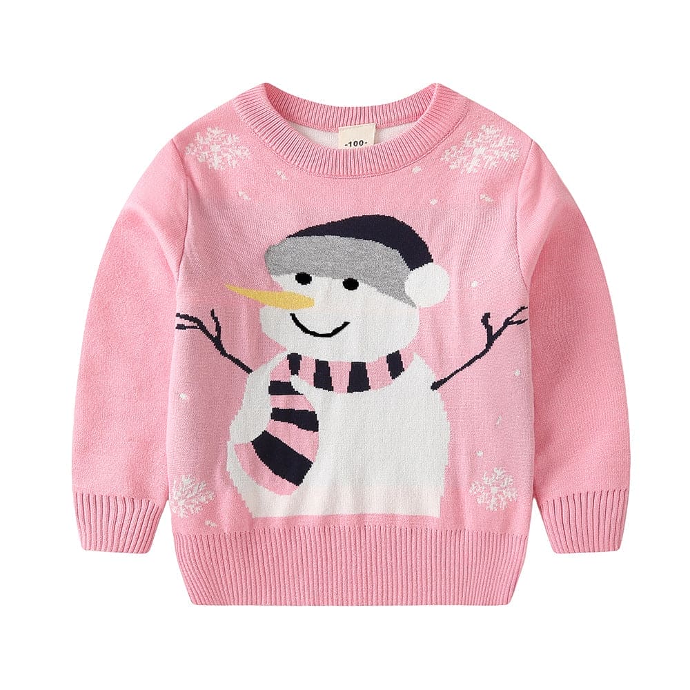 Girls Pink Long Sleeve Christmas Theme Sweaters Sweaters & Cardigans Style 6 2-3 Y 