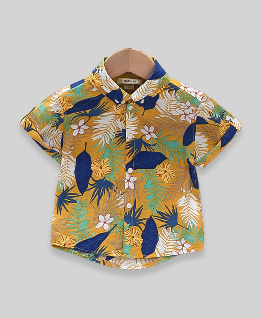 Boys Tropical Print Shirts