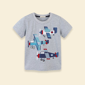 Boys Air Craft Print T-shirt Tshirts   