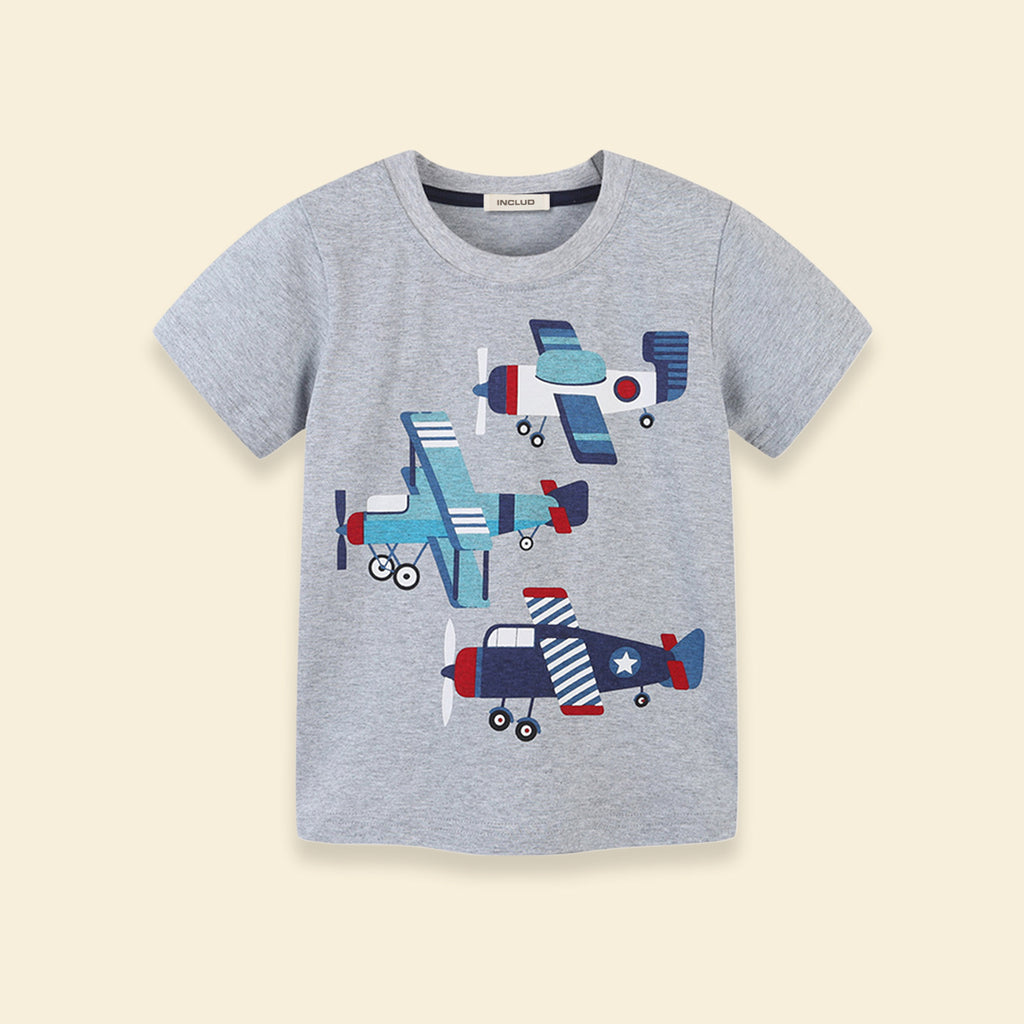 Boys Air Craft Print T-shirt Tshirts   