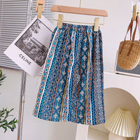 Girls Sleeveless Top With Printed Pants Sets   
