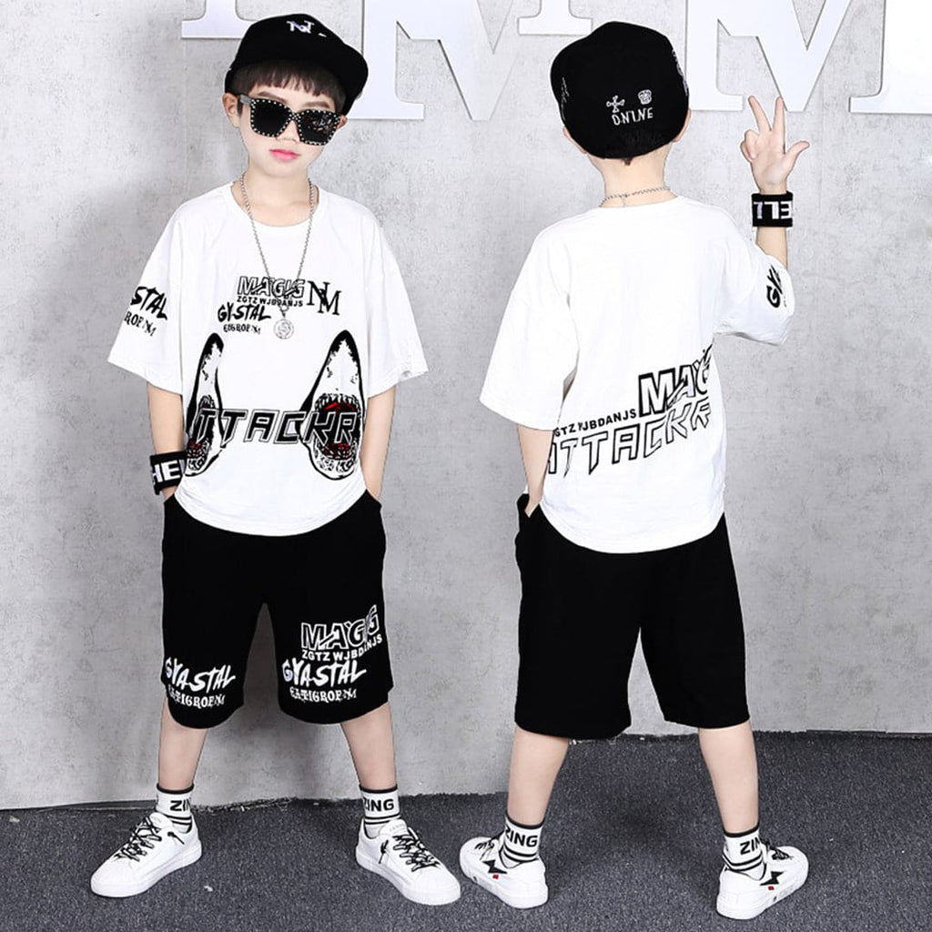 Boys Graphic T-Shirt With Shorts