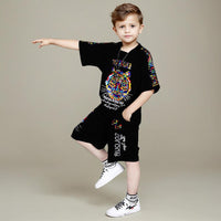 Boys Printed T-shirt with Shorts Set Sets   