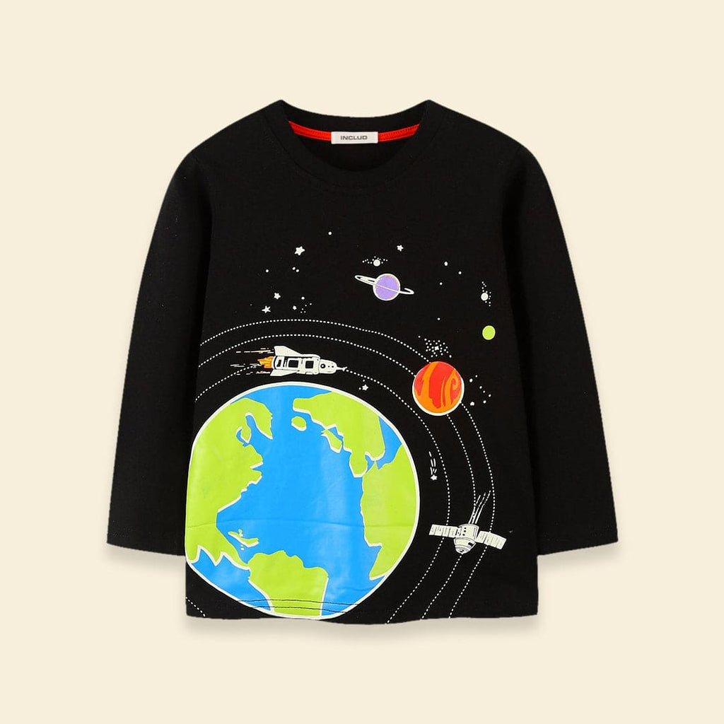 Boys Space Print T-shirt