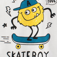 Boys Cartoon Print Raglan Sleeves T-shirt Tshirts   