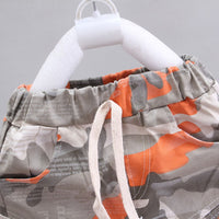 Boys Camouflage Pocket T-Shirt & Shorts Sets   