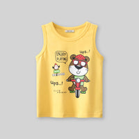 Boys Cartoon Print Vest Tshirts   
