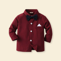 Boys Striped Shirt with Suspender Trousers Set 2 pc. Sets   