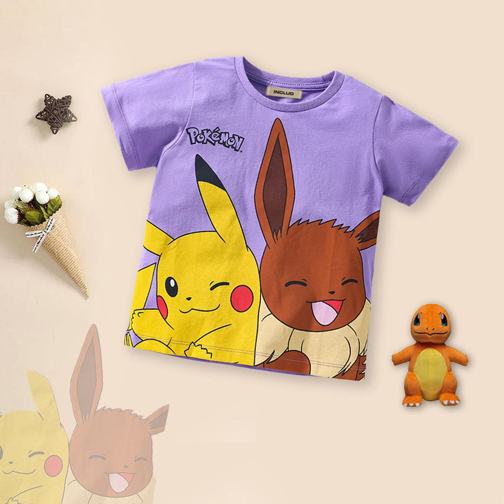 Boys Pokemon Printed Short Sleeve T-Shirts