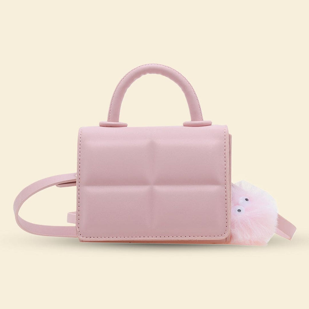 Girls Solid Color Sling Bag Sling Bags Pink One Size 