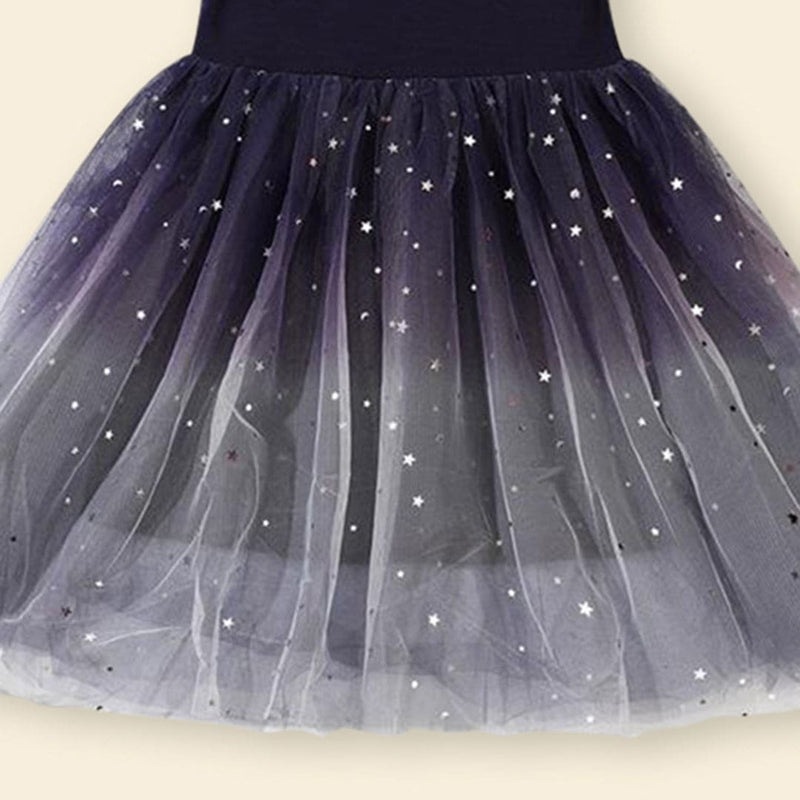 Girls Sleeveless Star Print Dress Casual Dresses   
