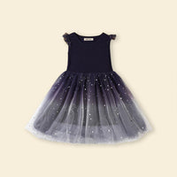 Girls Sleeveless Star Print Dress Casual Dresses   