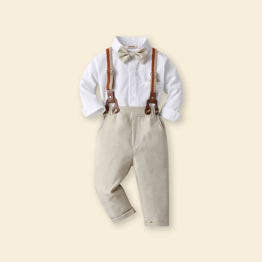 Boys Bow-Tie Shirt with Suspender Trousers Set 2 pc. Sets   