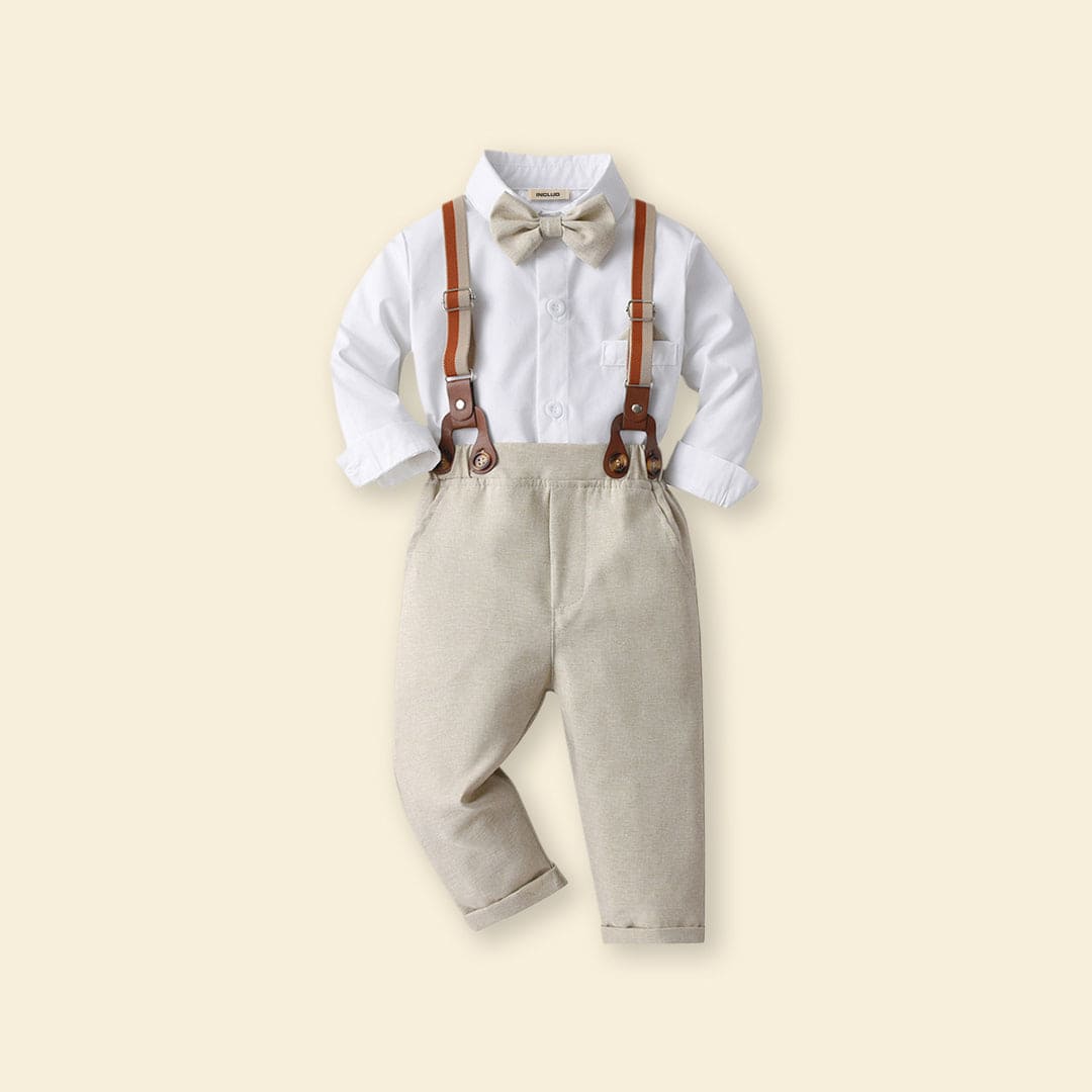 Boys Bow-Tie Shirt with Suspender Trousers Set 2 pc. Sets   