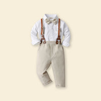 Boys Bow-Tie Shirt with Suspender Trousers Set 2 pc. Sets   
