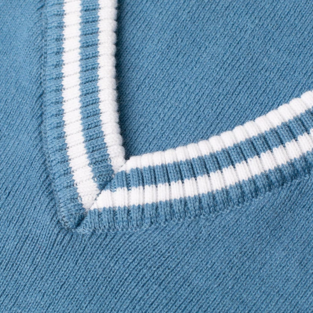 Boys Sleeveless Sweater With Stripe Bottom Sweaters & Cardigans   