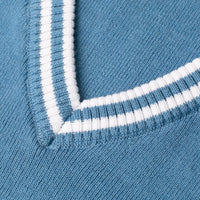 Boys Sleeveless Sweater With Stripe Bottom Sweaters & Cardigans   