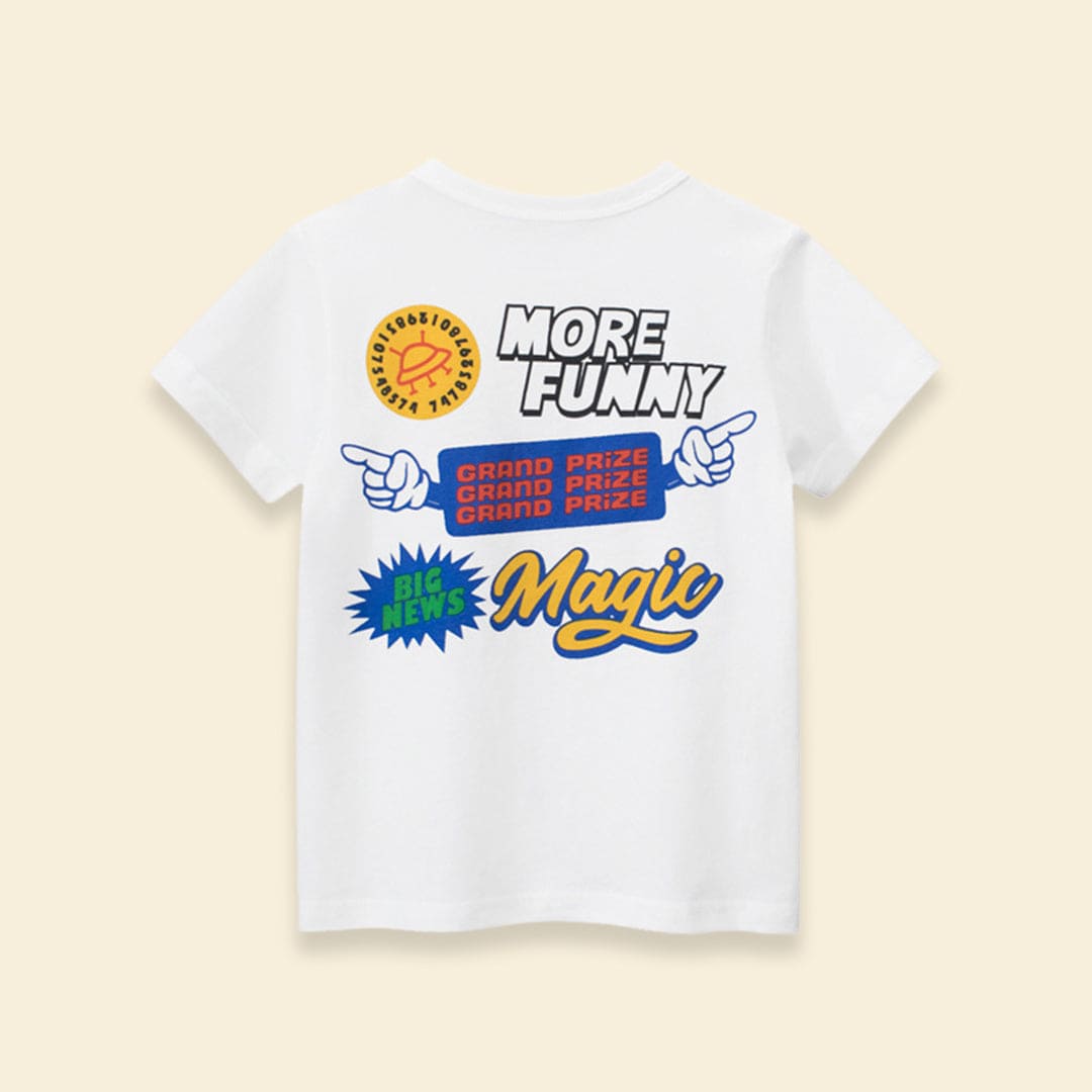 Boys Printed Short Sleeves Casual T-shirt Tshirts   