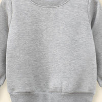 Boys Grey Long Sleeves Sweatshirt Sweatshirts & Hoodies   