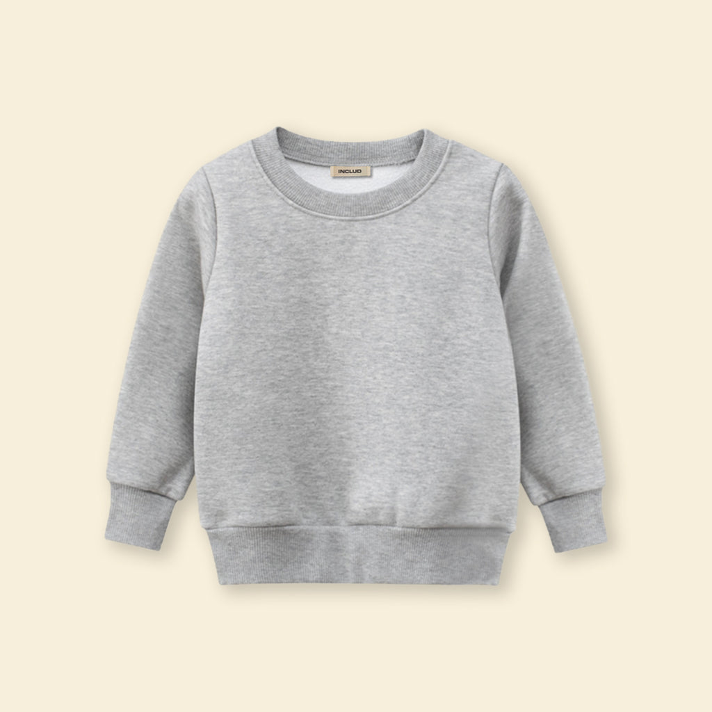 Boys Grey Long Sleeves Sweatshirt Sweatshirts & Hoodies Grey 1-2 Y 