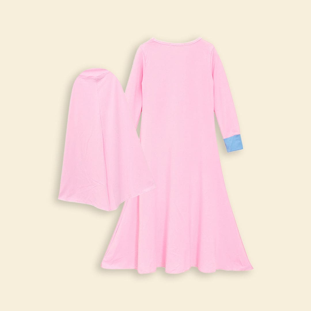 Girls Long Sleeve Dress With Head Scarf Casual Dresses   