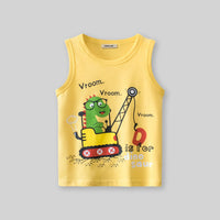 Boys Round Neck Graphic Vest Tshirts   
