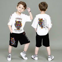 Boys Printed T-shirt with Shorts Set Sets   
