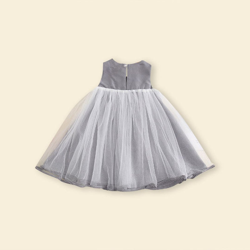 Girls Sleeveless Fit & Flare Plaid Dress Casual Dresses   