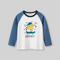 Boys Cartoon Print Raglan Sleeves T-shirt Tshirts   