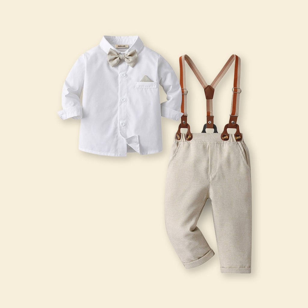 Boys Bow-Tie Shirt with Suspender Trousers Set 2 pc. Sets   