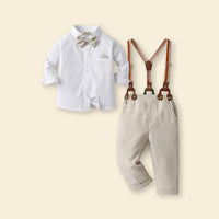 Boys Bow-Tie Shirt with Suspender Trousers Set 2 pc. Sets   